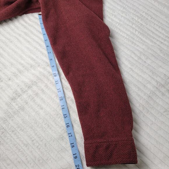 LL Bean Shirt Jacket Men’s XL Red Snap Fleece Shacket Elbow Patches Gorpcore - Picture 6 of 9